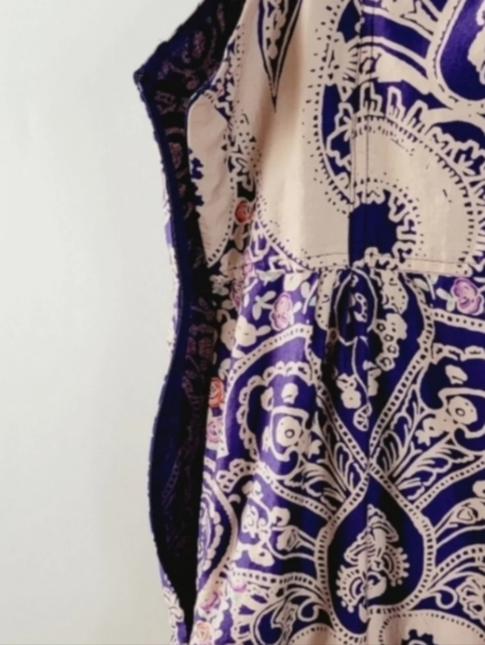 FREE PEOPLE Folklore Embellished Neckline Purple Dress Size 10 - Picture 5 of 8